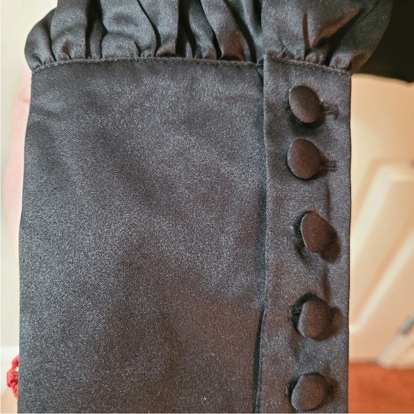 Tom Ford Black Satin Button-Down Blouse - Picture 8 of 11